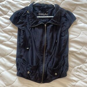 Guess short sleeve zip up